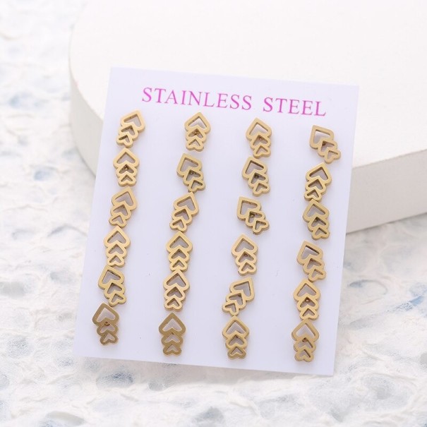 Pendientes de botón para mujer 12 pares G1213 4