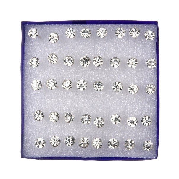Pendientes de botón para mujer 20 pares 2 mm 1