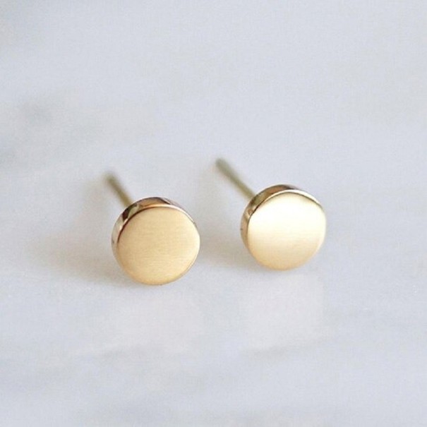 Pendientes de botón para mujer G942 dorado