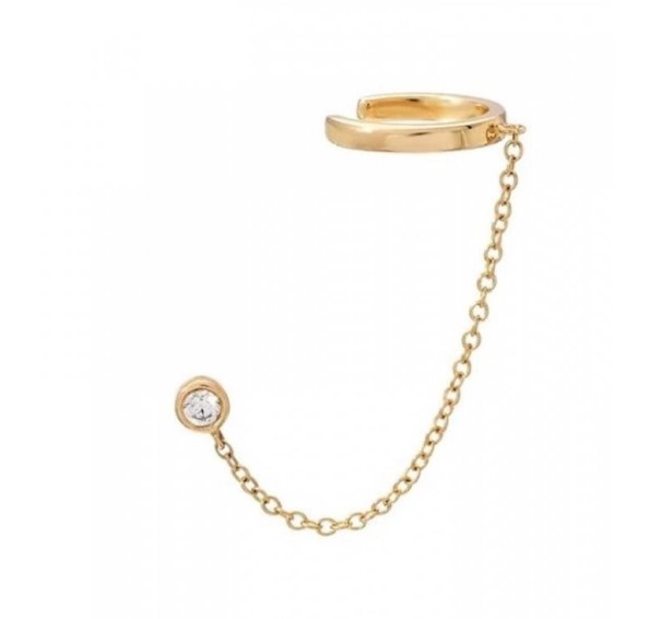 Pendientes de cadena para mujer con pendiente. dorado 2