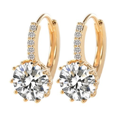 Pendientes de lujo con piedra J1373 plateado