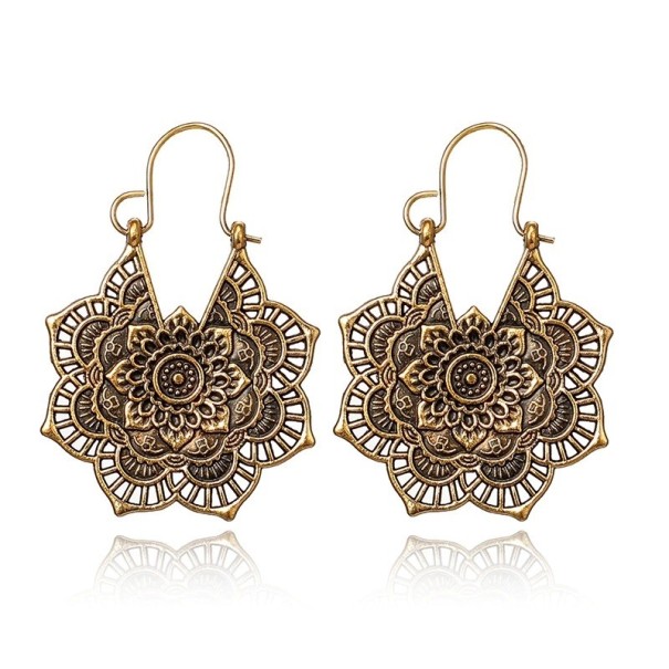 Pendientes de mandala para mujer dorado