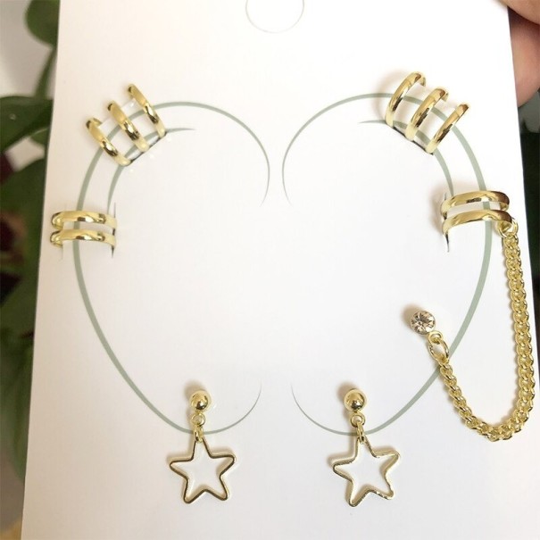 Pendientes de mujer 6 piezas dorado