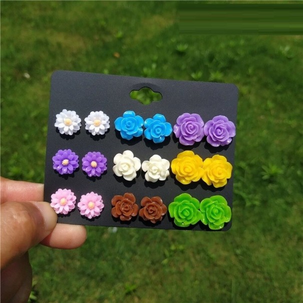 Pendientes de mujer 9 pares G1263 1