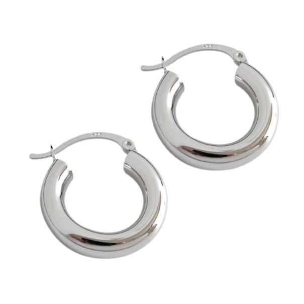 Pendientes de mujer círculos G118 plateado