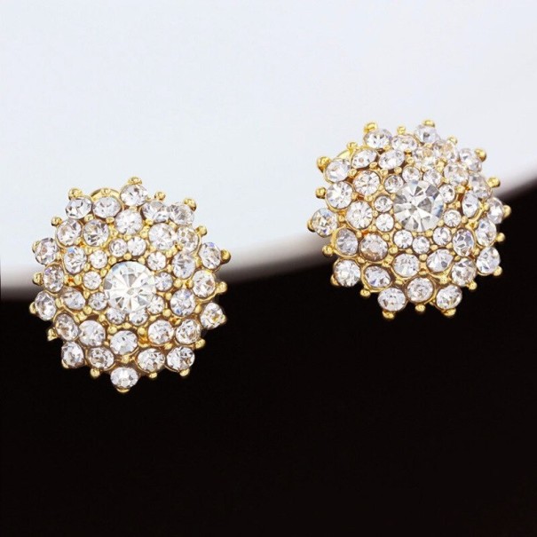 Pendientes de mujer con circonitas G1187 dorado