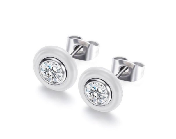 Pendientes de mujer con circonitas G295 blanco