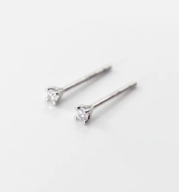 Pendientes de mujer con circonitas G847 plateado