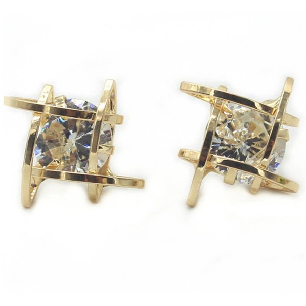 Pendientes de mujer con circonitas H844 dorado