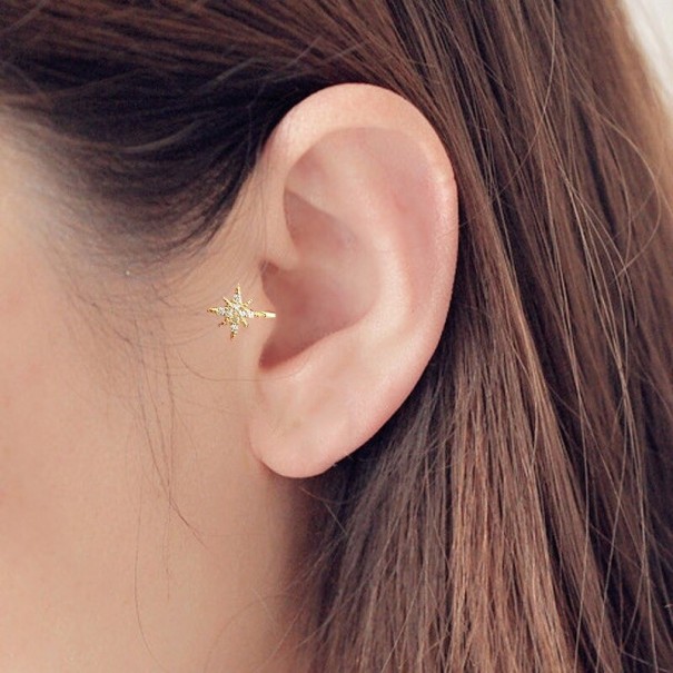 Pendientes de mujer con estrella 2