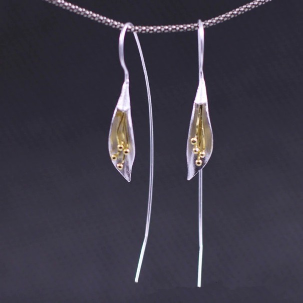 Pendientes de mujer con flores 6