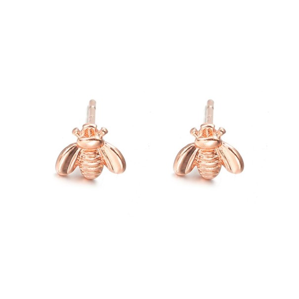 Pendientes de mujer con forma de abeja G815 rosa viejo