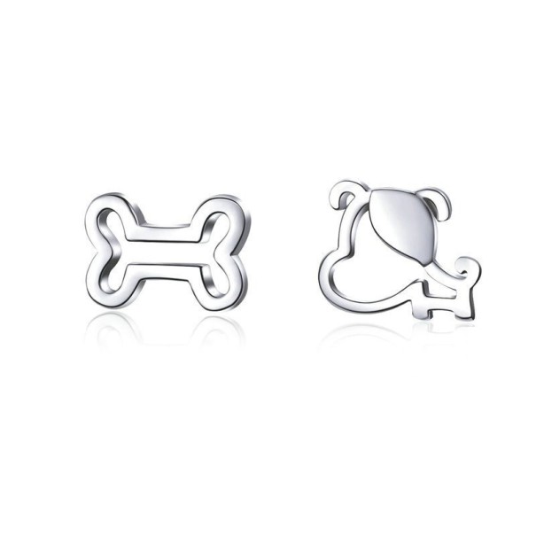 Pendientes de mujer con forma de perro y hueso 1