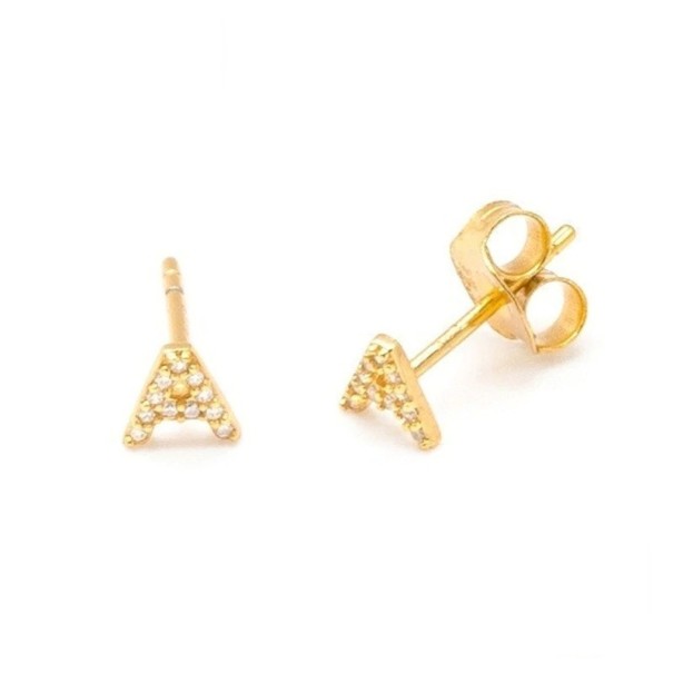 Pendientes de mujer con letras del alfabeto dorado G
