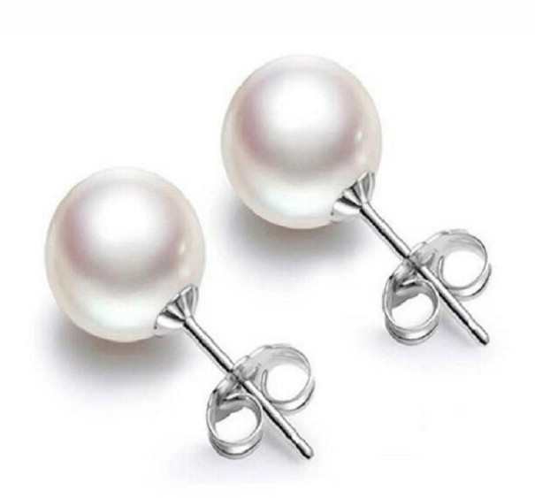 Pendientes de mujer con perla G676 6 mm