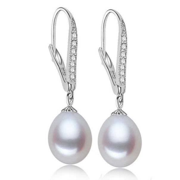 Pendientes de mujer con perla G768 blanco