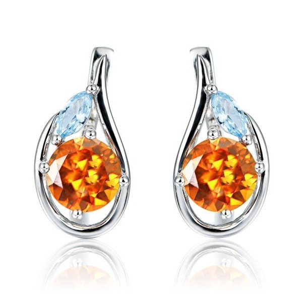 Pendientes de mujer con piedra R71 naranja