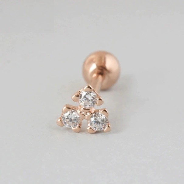 Pendientes de mujer con piedras A1725 rosa viejo 1