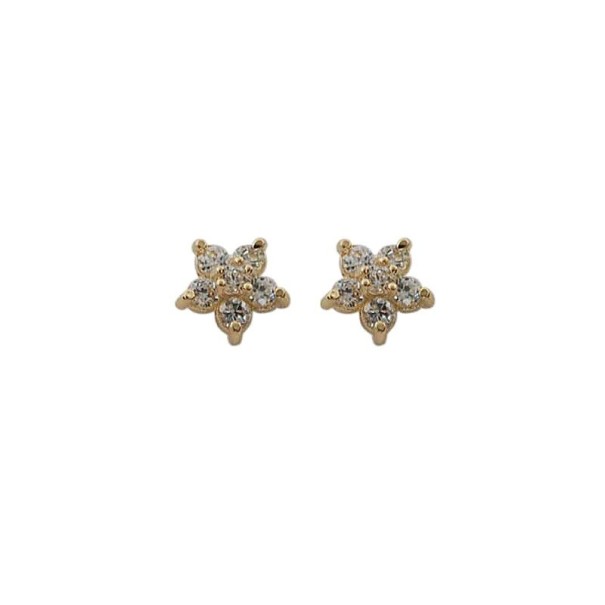 Pendientes de mujer flor H692 dorado