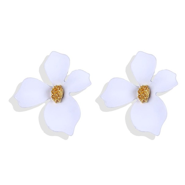 Pendientes de mujer flores G554 blanco