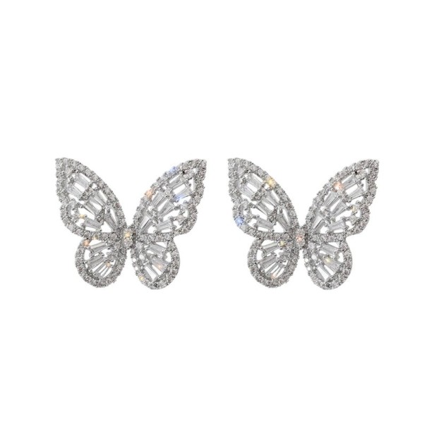 Pendientes de mujer mariposa con circonitas 9