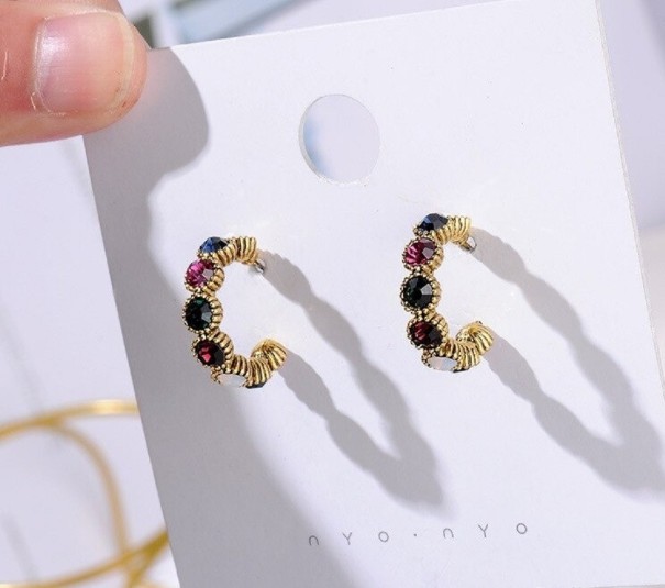 Pendientes de mujer semicírculos A2597 1