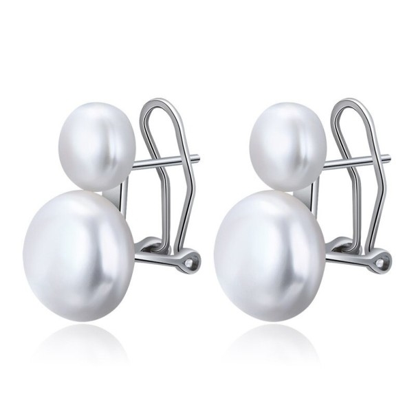 Pendientes de perlas para mujer blanco