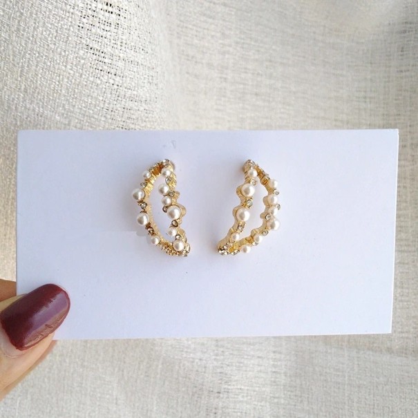 Pendientes de perlas para mujer H733 4