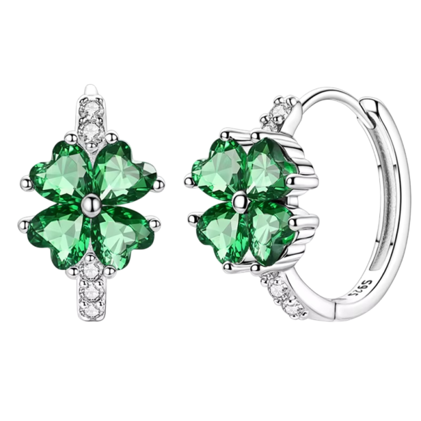 Pendientes de trébol de 925 plata para mujeres Símbolo de suerte y energía positiva Diseño delicado para cada día 1