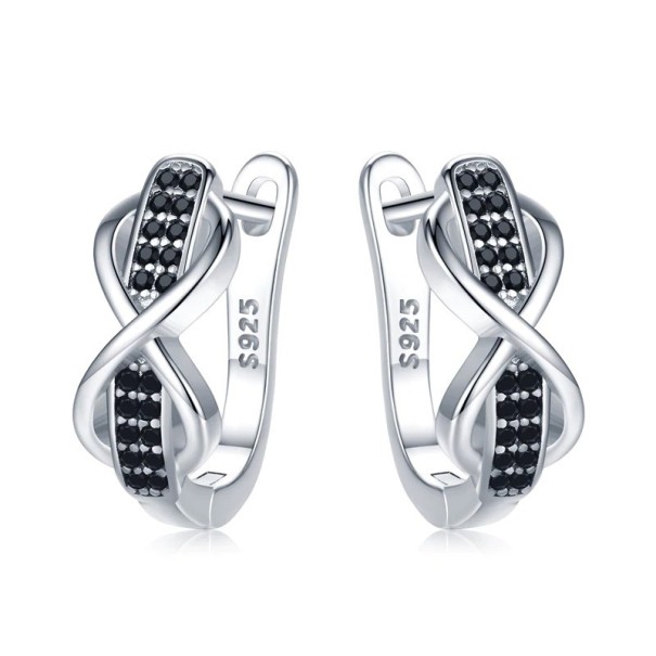 Pendientes infinito mujer con piedras 1