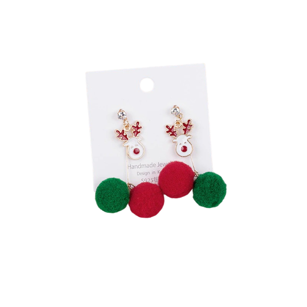 Pendientes navideños con bolas 1