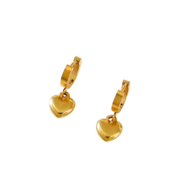 Pendientes nostálgicos de acero inoxidable 316 con motivo de corazón, impermeables, joyería de moda para mujeres, boda, aniversario, cumpleaños 1