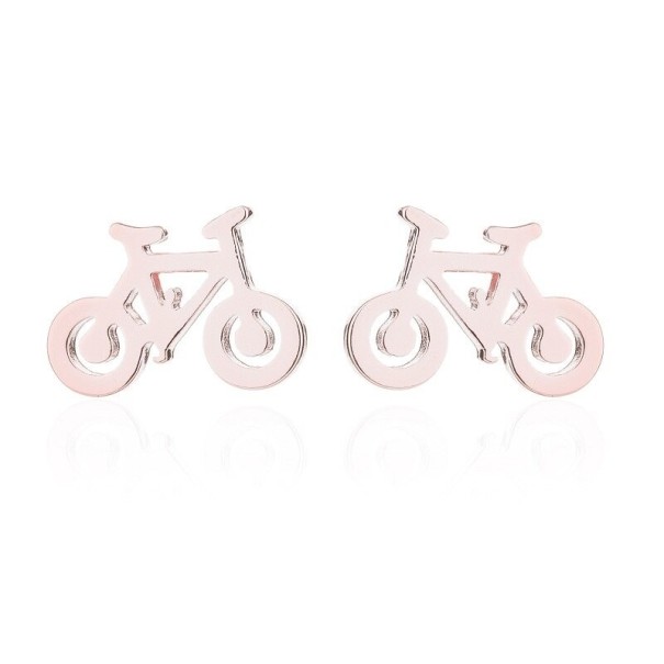 Pendientes redondos de mujer rosa viejo