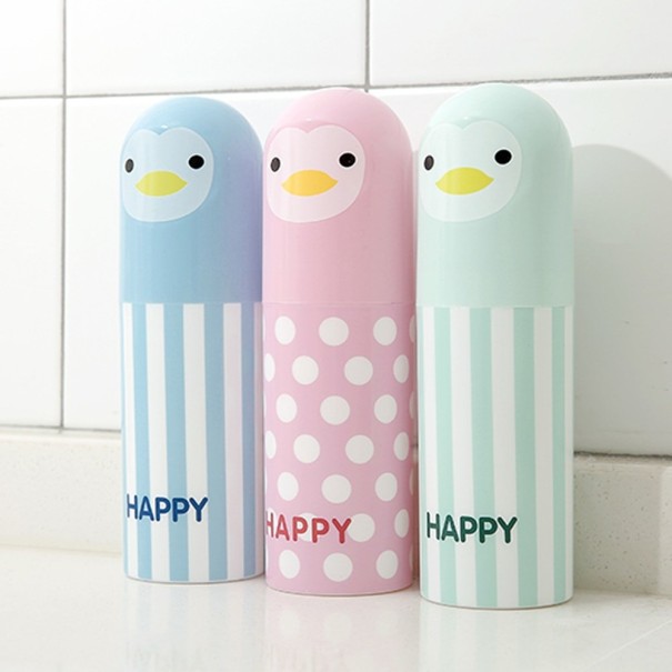 Penguin tandborste och tandkrämsfodral