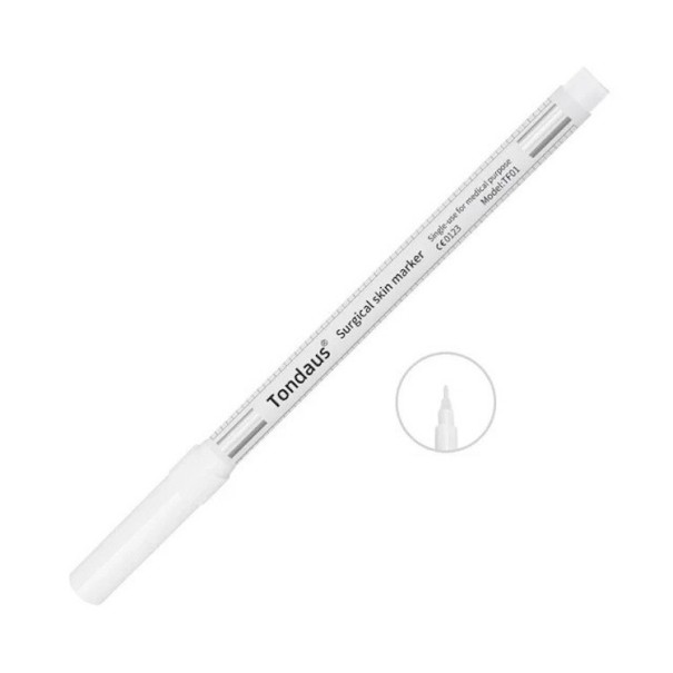 Penna per la marcatura della pelle 17 cm Bianco o viola Penna fine con punta da 1 mm per tatuaggi e modellatura cosmetica bianco