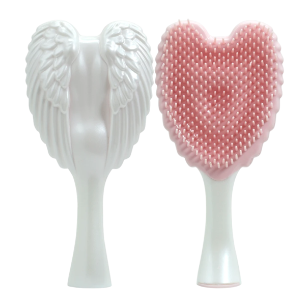 Pennello professionale mini angelico per districare i capelli per donne Mini detangler spazzola per capelli Antistatica da borsa bianco