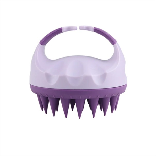 Pente de massagem colorido para o couro cabeludo 9 cm x 7 cm para estimulação do crescimento do cabelo e relaxamento da pele branco