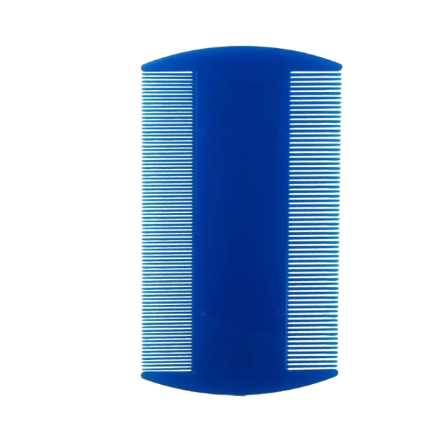 Pente duplo para piolhos Pente para piolhos e lêvedos Pente para a remoção de piolhos e ovos Acessórios para cabelo azul escuro