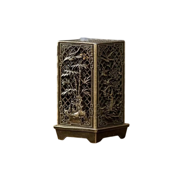 Pequeño quemador de incienso para conos de incienso Diseño de bambú Soporte decorativo para incienso para aromaterapia y meditación en casa 1