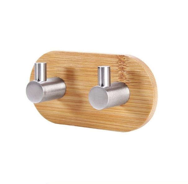 Percha autoadhesiva de madera M