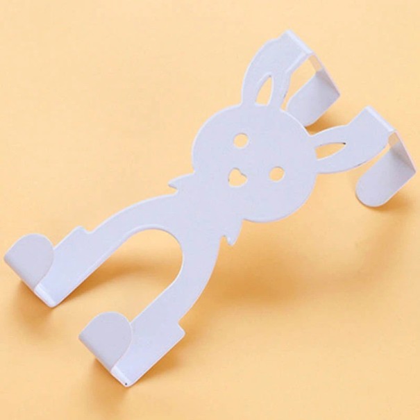 Percha colgante con forma de conejo blanco