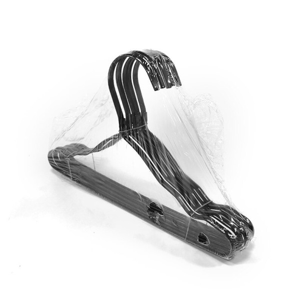 Percha de aluminio 5 uds. negro