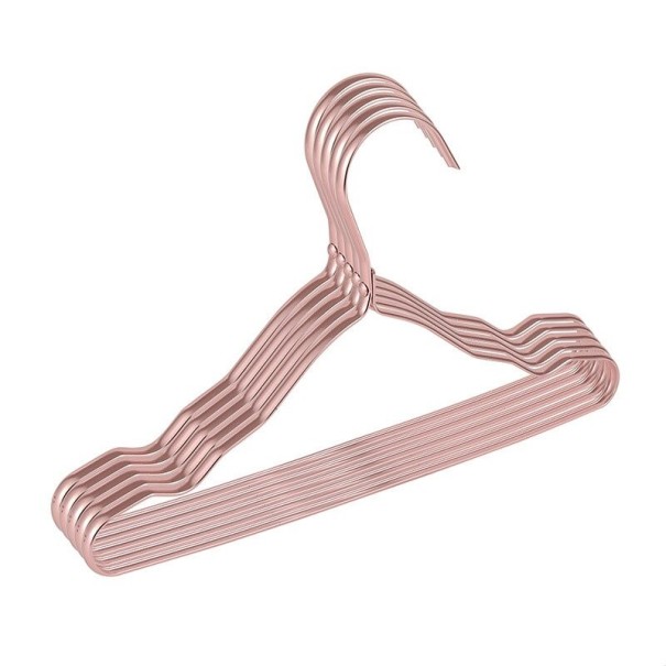 Percha de aluminio 5 uds. rosa viejo