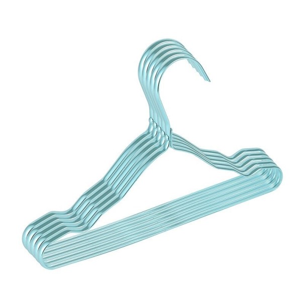 Percha de aluminio 5 uds. turquesa