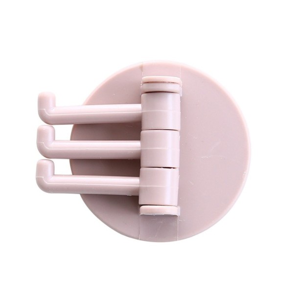 Percha de plástico con ganchos rosa claro