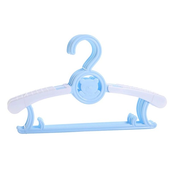 Percha infantil regulable 10 uds azul claro