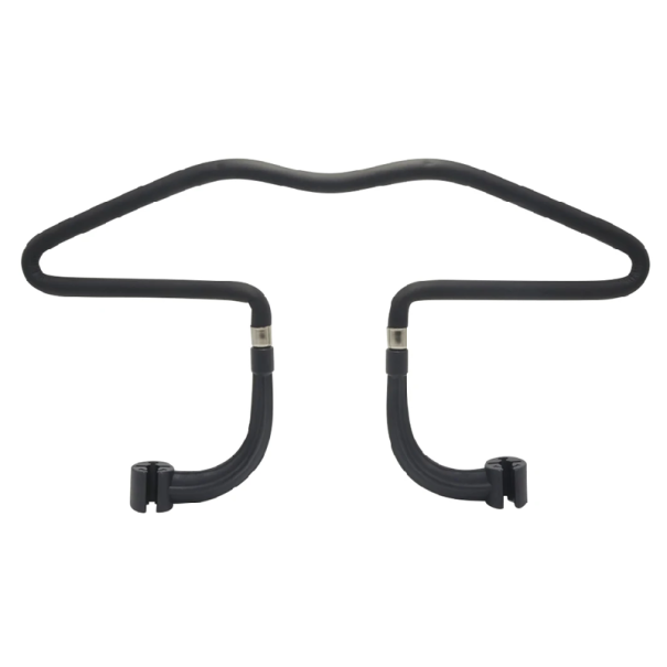 Percha para reposacabezas de coche, 43,5 x 24 cm, color negro, de PVA y acero inoxidable, para chaquetas, camisas, trajes y viajes seguros. 1