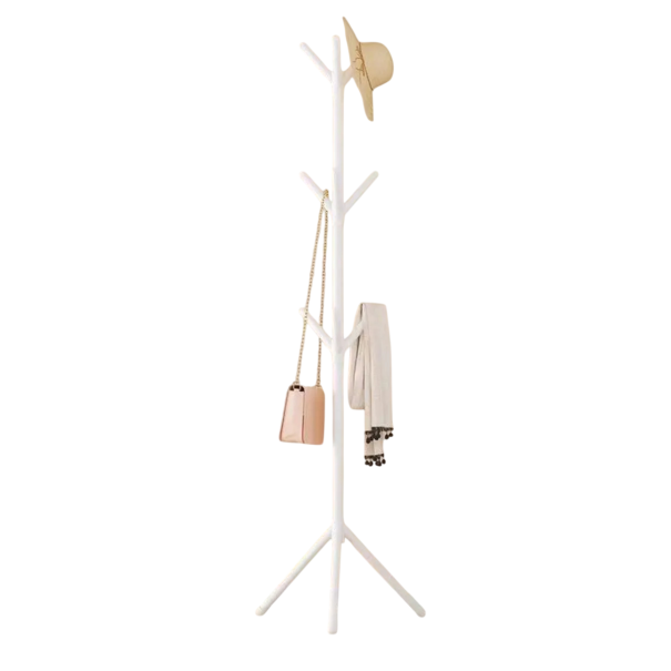 Percha vertical en forma de árbol 170x50 cm práctica percha de almacenamiento para ropa percha de diseño para interior blanco