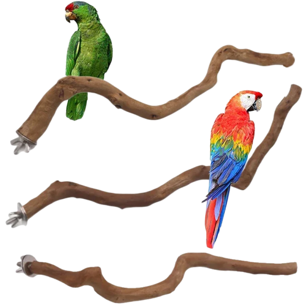 Perchoir naturel pour perroquets Perchoir en bois pour oiseaux 30 cm 1