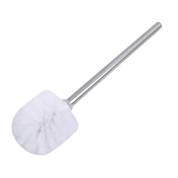 Perie de toaletă 27 x 9,5 x 9 cm cu mâner din oțel inoxidabil Cadru suspendat Accesoriu pentru toaletă de uz casnic Perie de curățare a toaletei Accesorii pentru baie alb